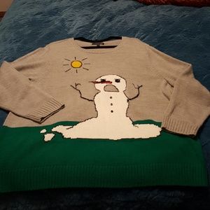 Funny melting snowman sweater size 4x